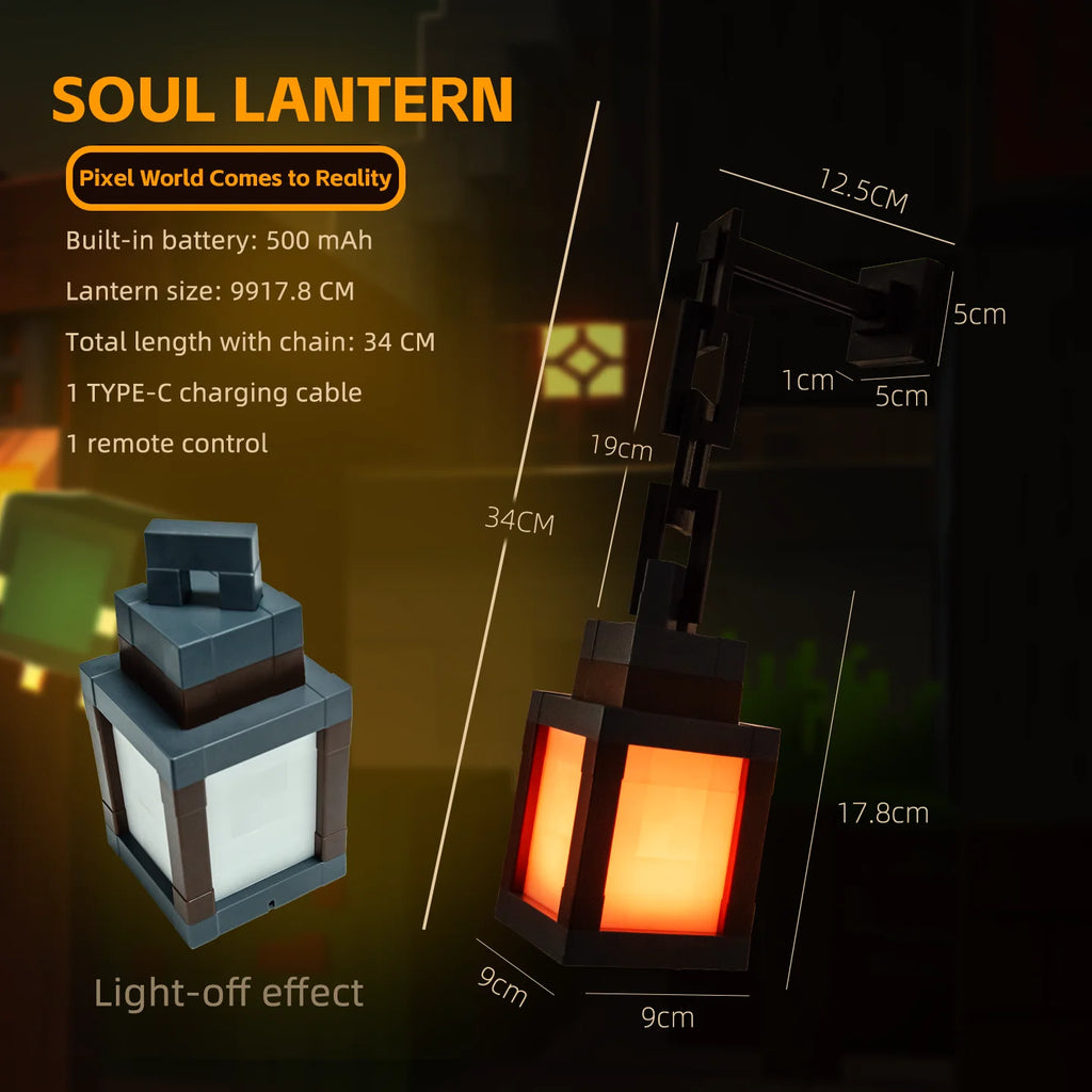 PixelCraft Lantern - Minecraft Inspired