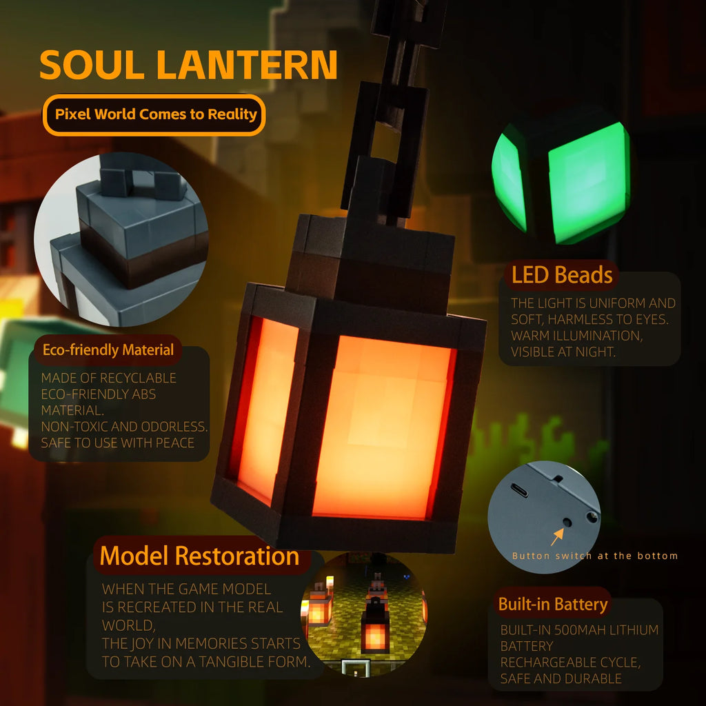 PixelCraft Lantern - Minecraft Inspired